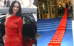 Katy Perry Goes to Paris Fashion Week Wearing a 152 Meter Dress